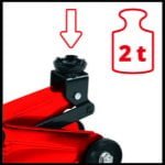 Cric hidraulic, tip crocodil, 2000 kg, CC-TJ 2000, Einhell - imagine 2