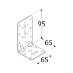 Coltar ranforsat, 95 x 65 x 65 x 2.5 mm, KPK21 - imagine 2