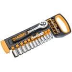 Set chei tubulare, 14 piese, maner cu clichet, Tolsen