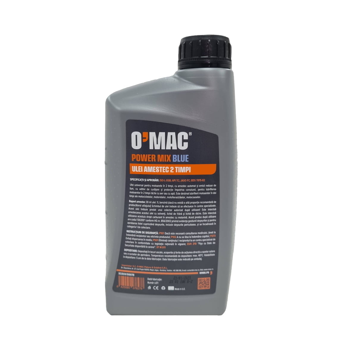 Ulei 2T, Mix Blue, 1 L, O'Mac - imagine 2