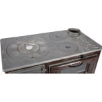 Soba de gatit, Fantazia, din tabla emailata, usa alimentare stanga, evacuare fum dreapta - imagine 2