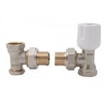 Set robineti radiator tur/retur 1/2"MF - imagine 2
