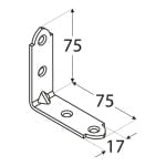 Coltar unghi îngust, 75 x 75 x 17 x 2,0 mm, KW4 - imagine 2
