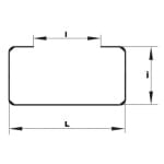 Clema/holder prindere tubulatura ventilatie rectangulara, 120 x 60 mm, Vents - imagine 2