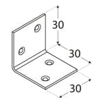 Coltar lat, 30 x 30 x 30 x 1,5 mm - imagine 2