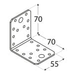 Coltar lat, zincat, 70 x 70 x 55 x 2,5 mm, KL2 - imagine 2