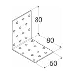 Coltar perforat, 80 x 80 x 60 x 2,0 mm, KM8 - imagine 2
