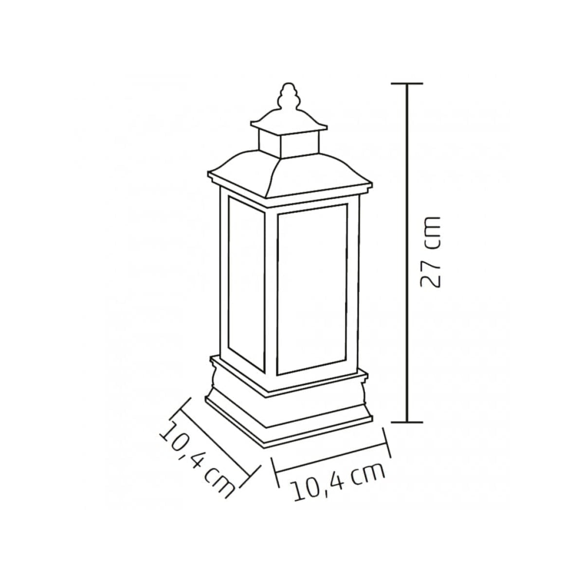 Decoratiuni Craciun, felinar cu lichid si sclipici, LTN 17, Home - imagine 3