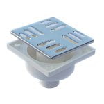 Sifon pardoseala cu iesire verticala, 100 x 100 x 40 mm, gratar inox - imagine 2