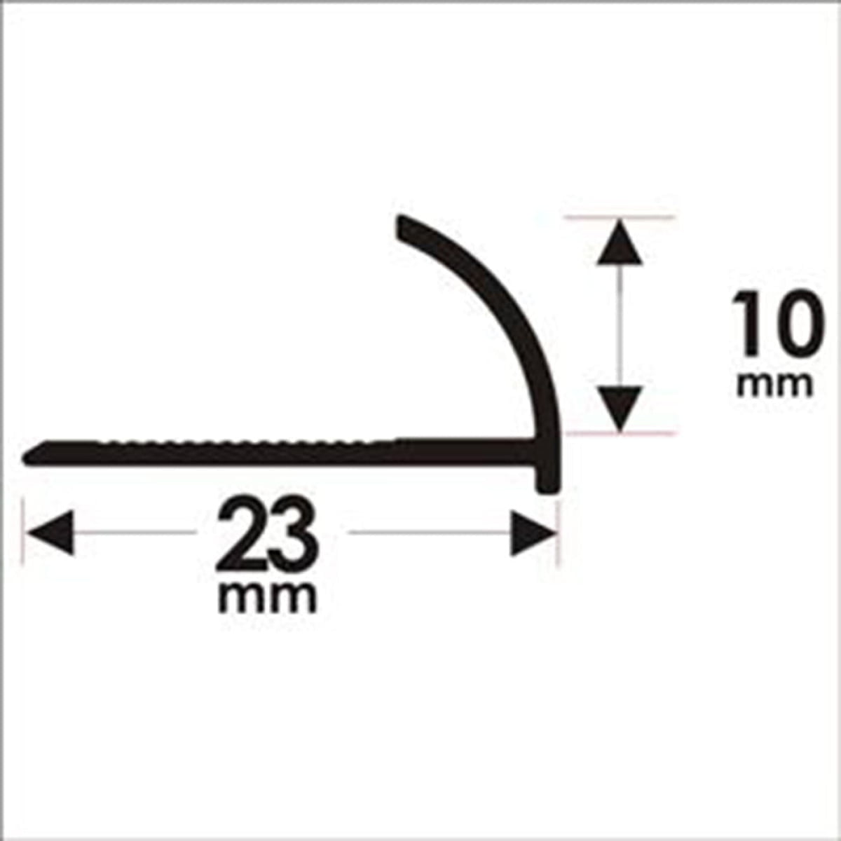 Profil aluminiu terminatie semirotunda, PM36100A-C,10 mm/250 cm - imagine 2