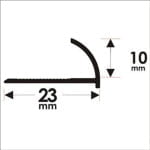 Profil aluminiu terminatie semirotunda, PM36100A-C,10 mm/250 cm - imagine 2