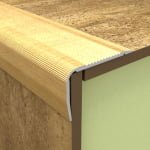Profil aluminiu pentru treapta, PM660450-N, stejar inchis, 40 x 25 mm, 1.2 m - imagine 2