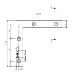 Colțar plat, 75 x 75 x 12 x 2,0 mm, NA75 - imagine 2
