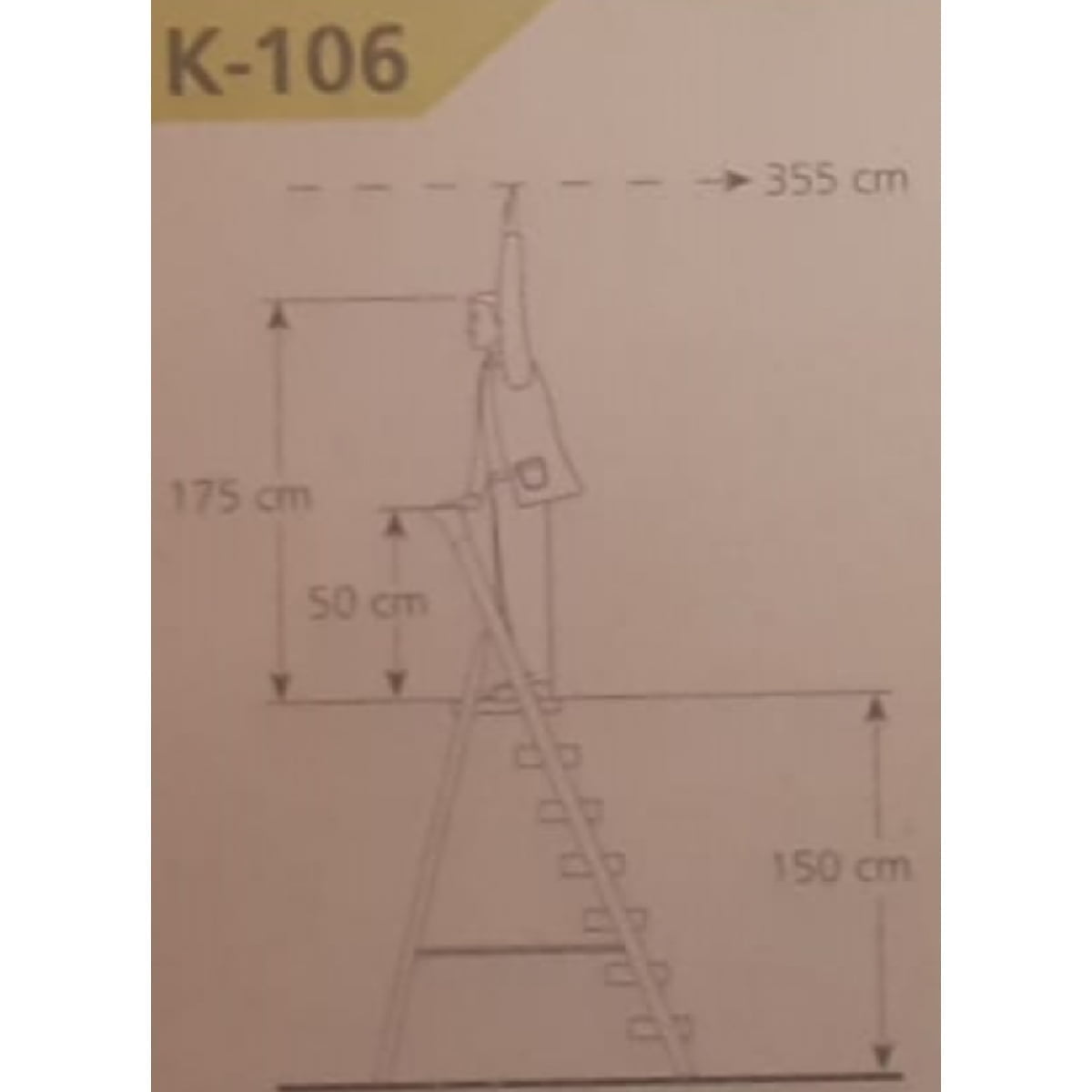 Scara, metalica, 6+1 trepte, 120kg/216 cm - imagine 5