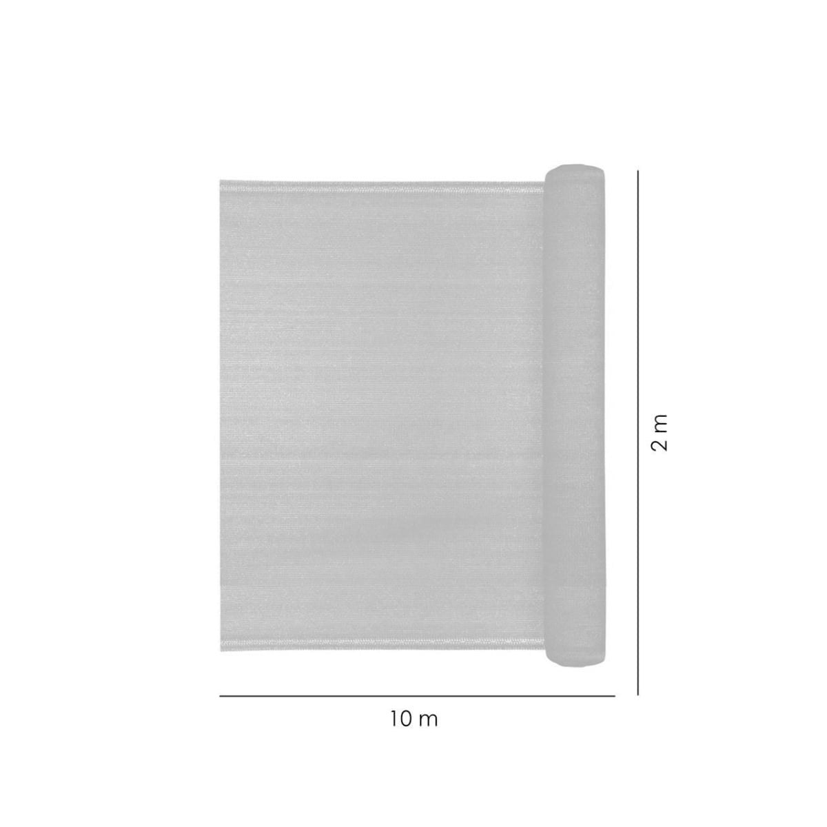 Plasa umbrire, 2 x 10 m, HDPE, 230 g/mp, grad de umbrire 95 %, gri antracit - imagine 4