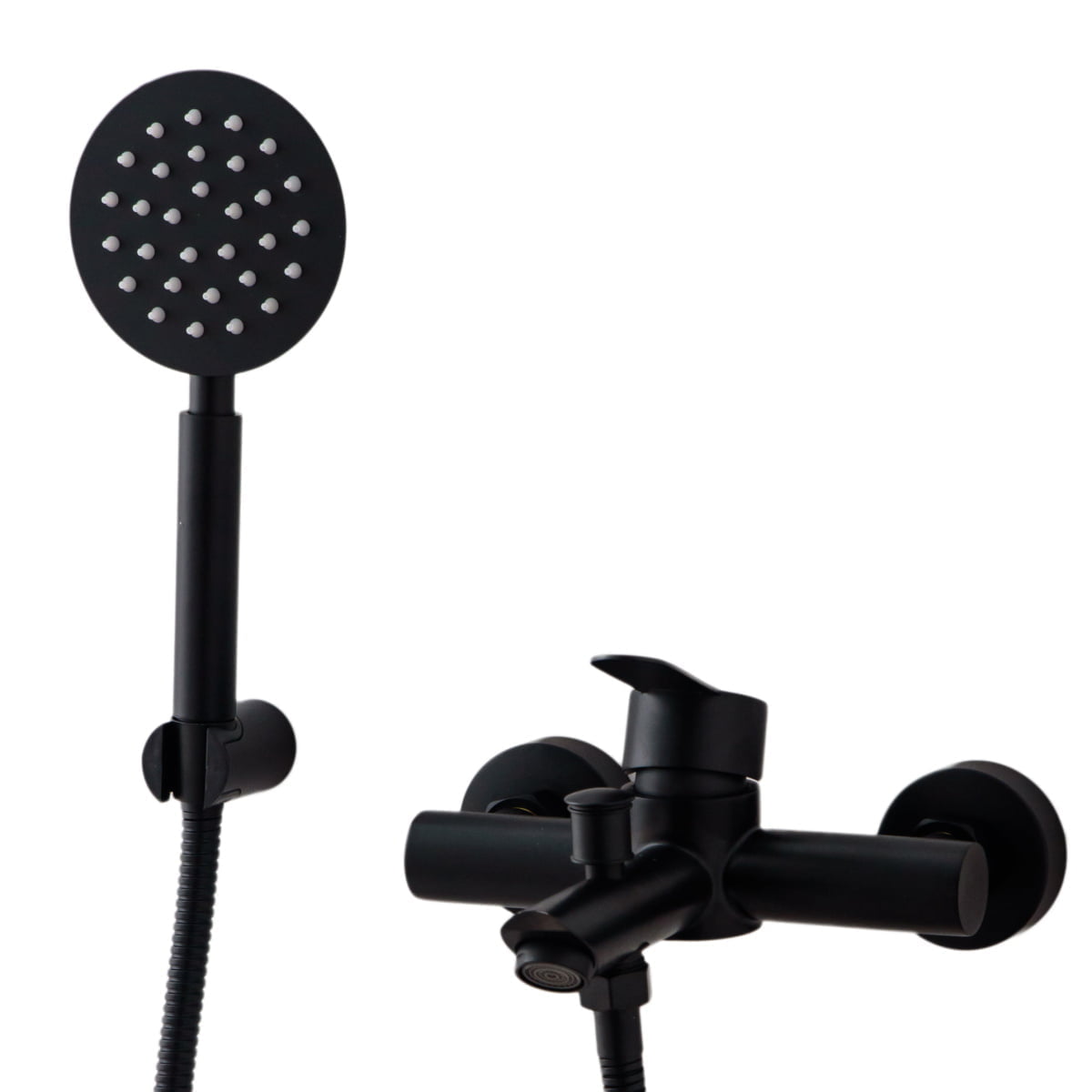 Baterie cada TRENDY Sprindere pe perete negru mat 1