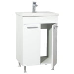 Mobilier baie, baza si lavoar, 50 cm, alb, seria 067, BadenMob - imagine 2