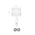 Proiector cu led, Aslan-100, SMD Led, putere 100W, 8000 lm, 6400k, IP65 - imagine 2