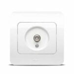 Priza TV, conector tip F, alb, Jazz, Elbi - imagine 2