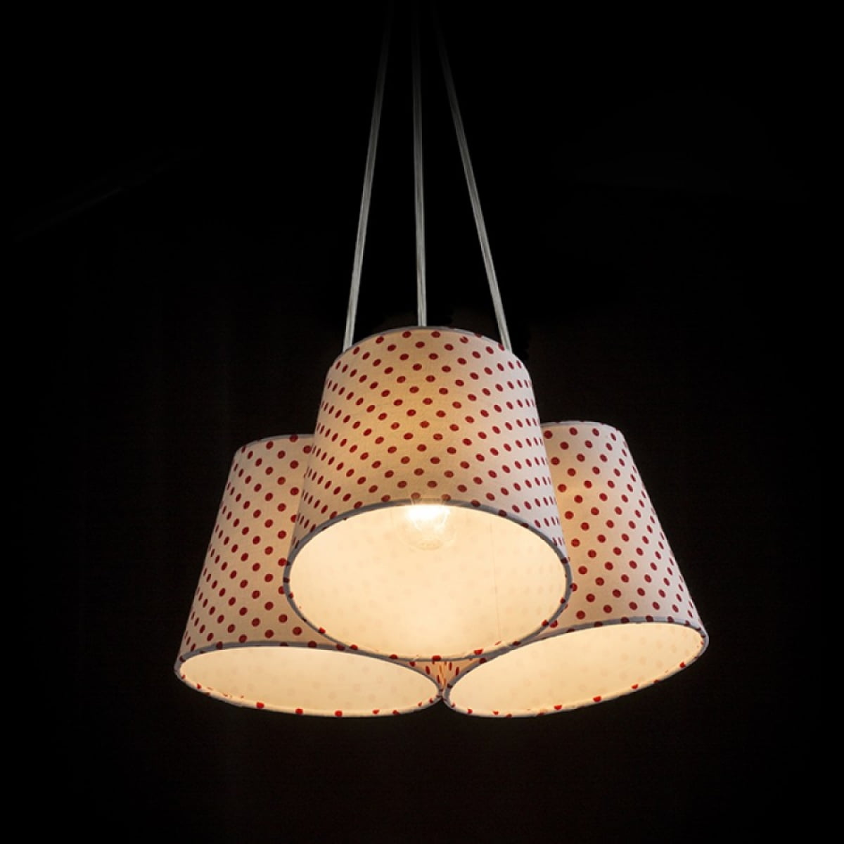 Lustra, suspendata, alb/ rosu, 3 x 11 W, 230 V, E14, R13345, NANCY III, Rendl Light Studio - imagine 4