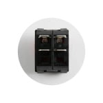 Comutator basculant cu bec, rosu, 2 circuite, 2 circuite, 4 contacte, 250V, 10A, 32 × 26 mm - imagine 2