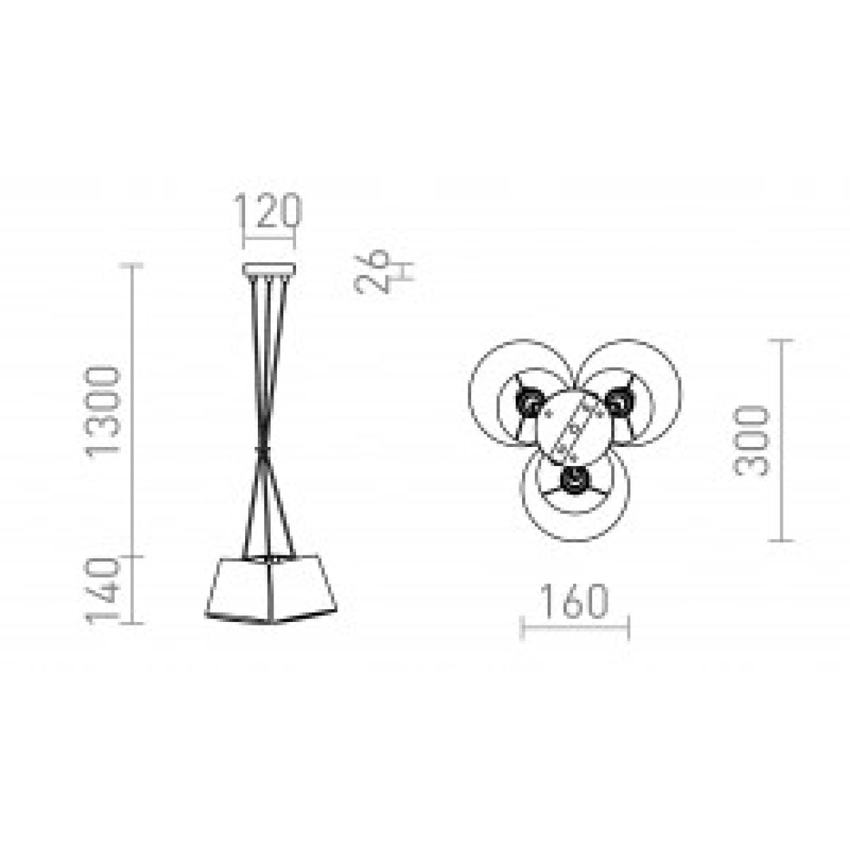 Lustra, suspendata, alb/ rosu, 3 x 11 W, 230 V, E14, R13345, NANCY III, Rendl Light Studio - imagine 2