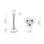 Lustra, suspendata, alb/ rosu, 3 x 11 W, 230 V, E14, R13345, NANCY III, Rendl Light Studio - imagine 2