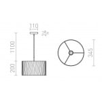Lustra, suspendata, negru, 28 W, 230 V, E27, R13271, GLAMOUR 35/20, Rendl Light Studio - imagine 2