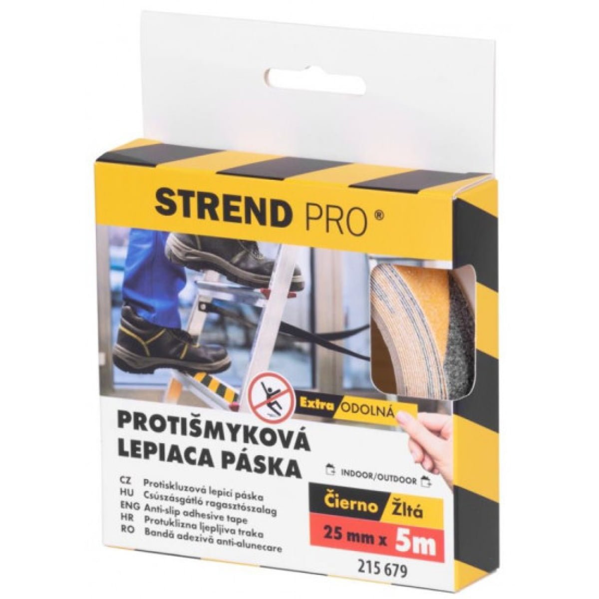 Banda antialunecare, extra-durabila, 5 m x 25 mm, Strend Pro - imagine 2