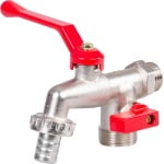 Robinet dublu serviciu, 2 iesiri, 3/4"-3/4"-1/2", Strend Pro - imagine 2