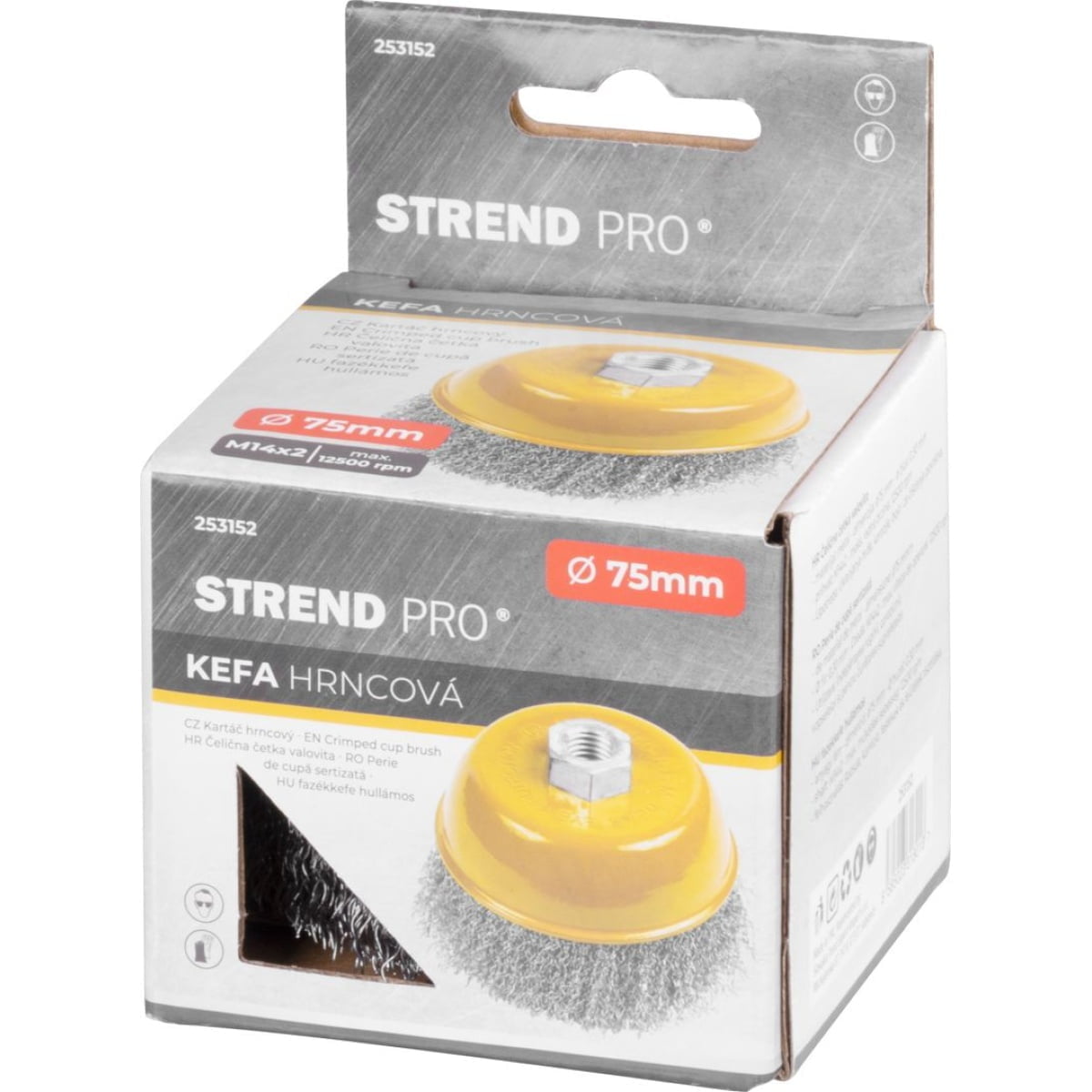 Perie sarma cupa, 75 mm, M14, Strend Pro - imagine 2