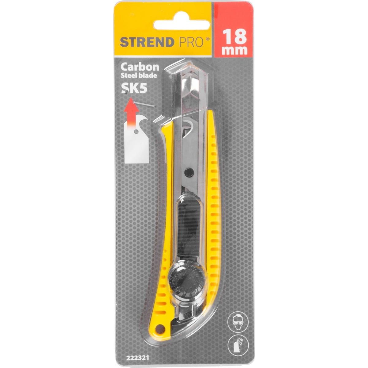 Cutter, 18 mm, PVC, retractabil, Strend Pro - imagine 5