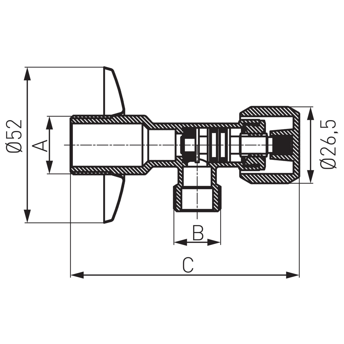 Robinet coltar, 1/2" x 3/4", FERRO - imagine 2