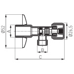 Robinet coltar, 1/2" x 3/4", FERRO - imagine 2