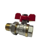 Robinet de trecere cu bila, cu holender, FI-FE, 1" - imagine 2