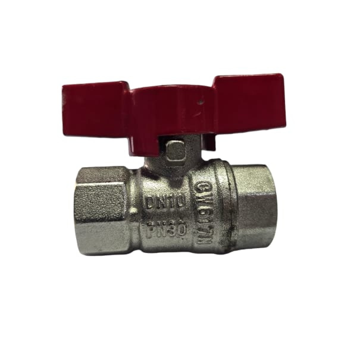 Robinet cu bila pentru apa, maner fluture, 3/8” FI-FI, PN30 - imagine 2