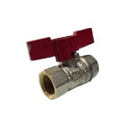 Robinet cu bila pentru apa, maner fluture, 3/8” FI-FI, PN30