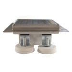 Sifon pardoseala inox iesire laterala POINTS 120x120/40-50 - imagine 2