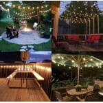 Ghirlanda luminoasa cu pendule , 10 m, 10 dulii E27, Fara becuri, Negru - imagine 2
