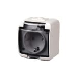 Priza de perete, cu capac transparent, IP 54, Aquastar, Home