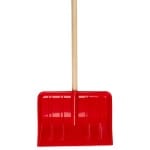 Lopata zapada, plastic, rosie, coada lemn, 285 x 210 x 850 mm, Strend Pro - imagine 2