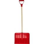 Lopata zapada, plastic, rosie, coada lemn, 285 x 210 x 850 mm, Strend Pro - imagine 4