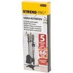 Set unelte semineu 5 buc, 66 cm, Nikel - imagine 4