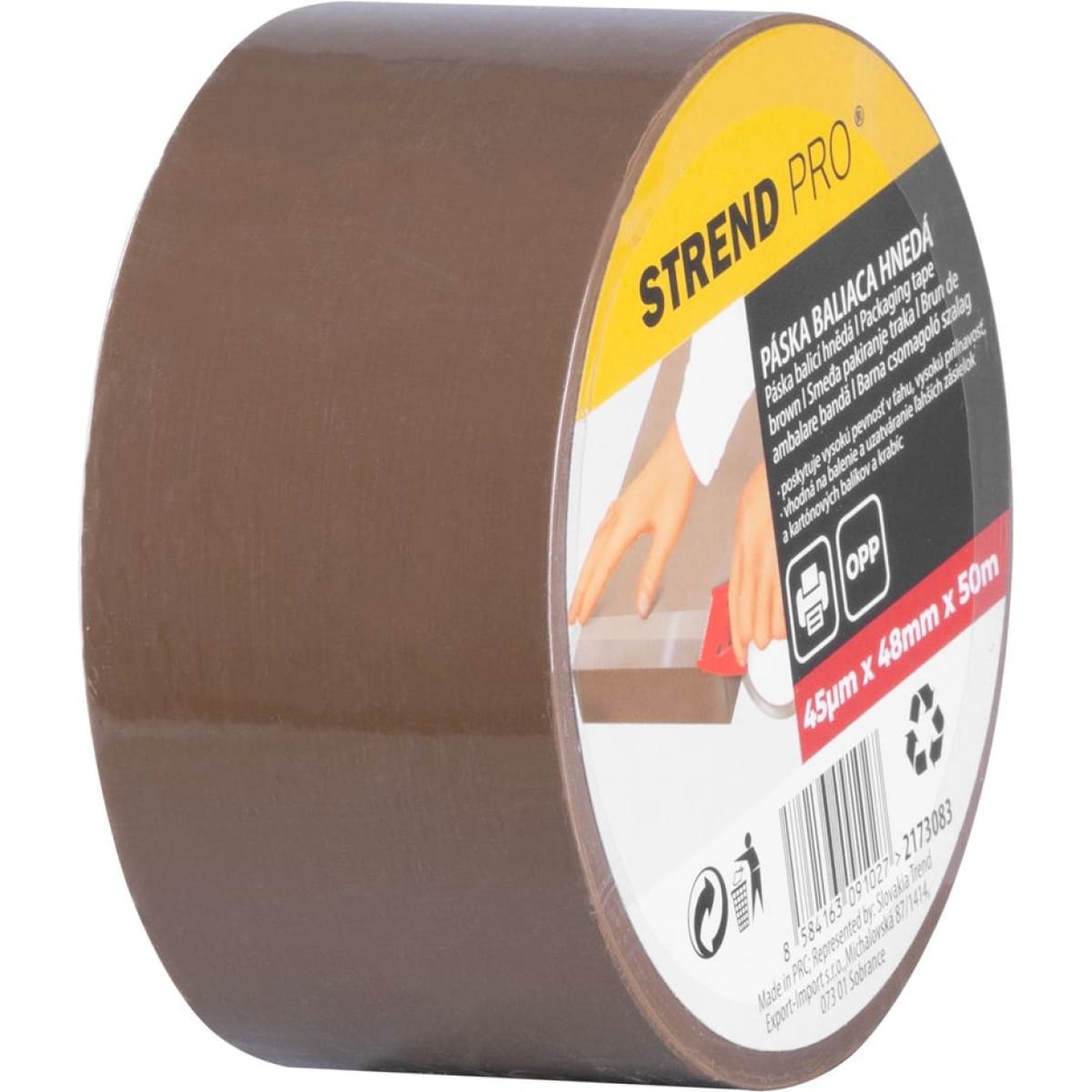 Banda adeziva, maro, 48 mm x 50 m, 45 µm, Strend Pro - imagine 3