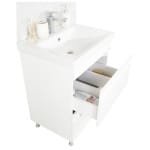 Mobilier baie MDF cu lavoar, Seria 786, 60 cm, alb, cu sertare - imagine 2