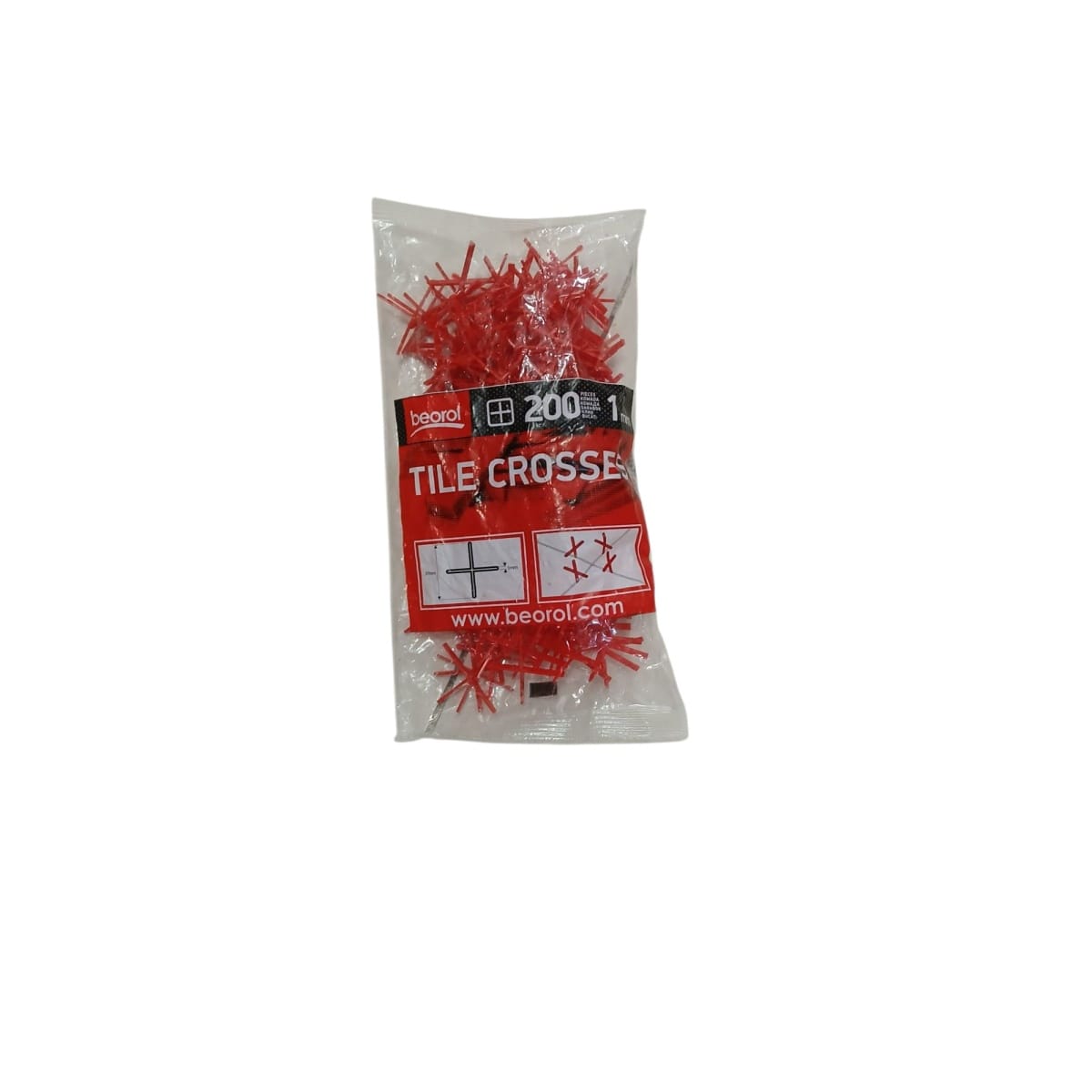 Distantiere pentru gresie si faianta, 1 mm, 100 buc, Beorol - imagine 2