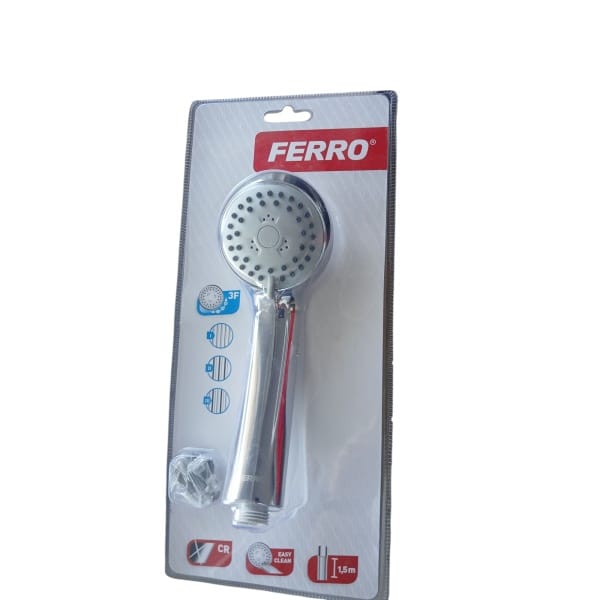 Set duș Ferro cu suport + furtun flexibil – model U300