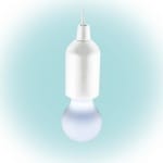 Lampă cu LED, comutator cu şnur, alb, 4,5V