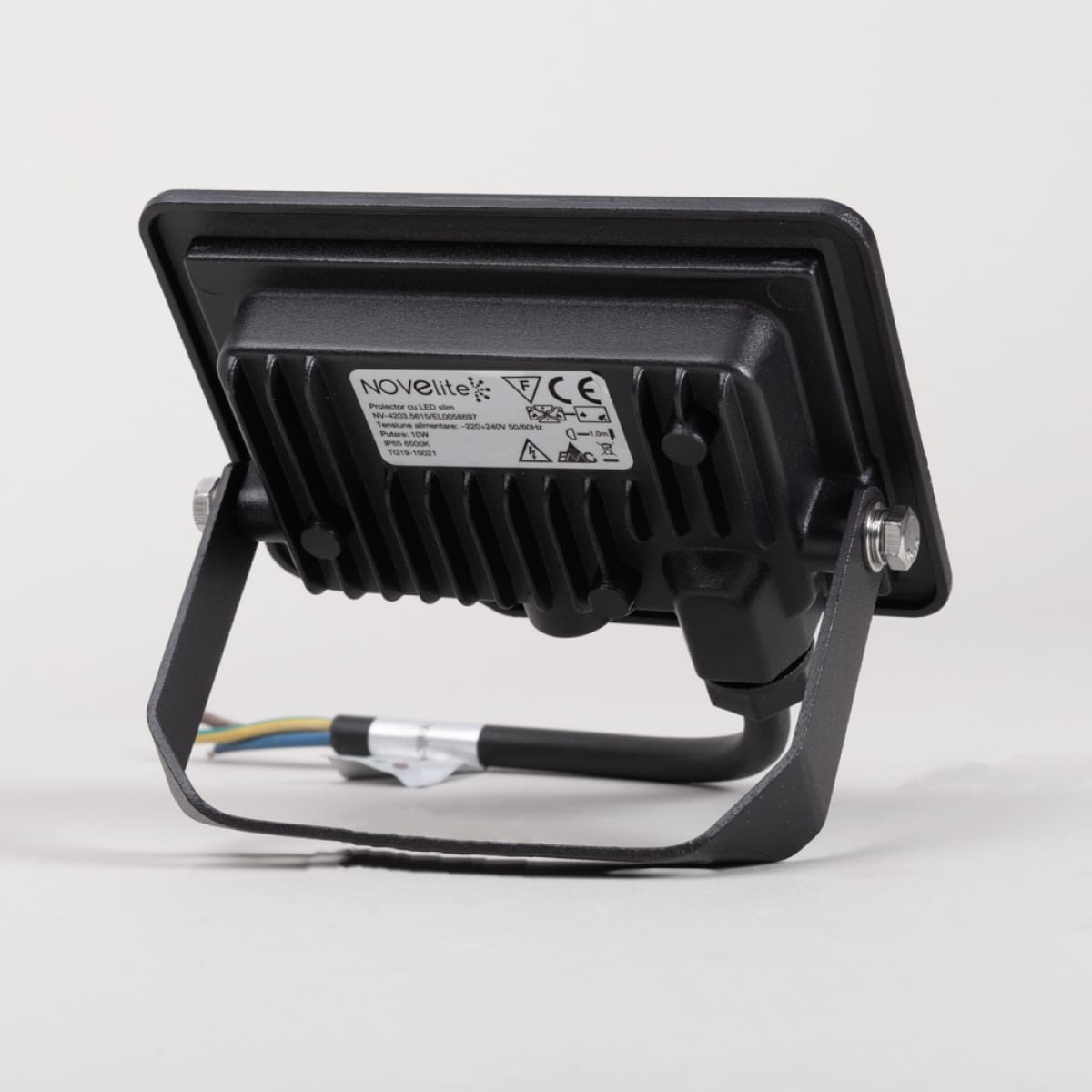 Proiector SMD slim LED 10W CW, negru, Novelite - imagine 2
