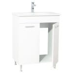 Mobilier baie Kit și lavoar, Seria 067, 60 cm, alb, BadenMob - imagine 3